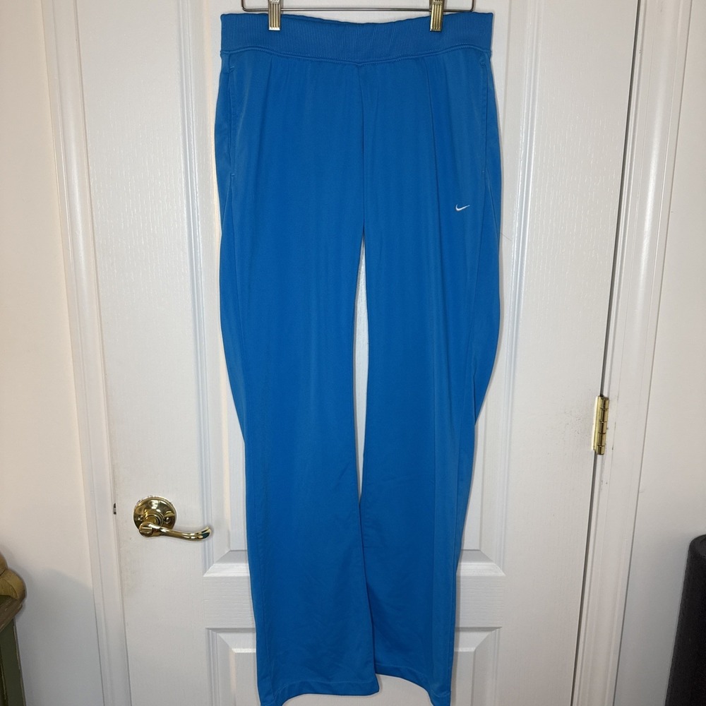 Y2K Nike The Athletic Dept Blue Track Pants Medium Swoosh Retro Baggy Streetwear